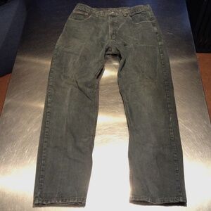 Vintage 90's Calvin Klein Jeans Mens 35x32 Green Denim Zip Fly Made in USA